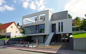 Moderne Architektur Häuser Am Hang
